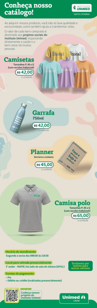 Loja Instituto Unimed – Mais que produtos, uma causa – Filial Litoral